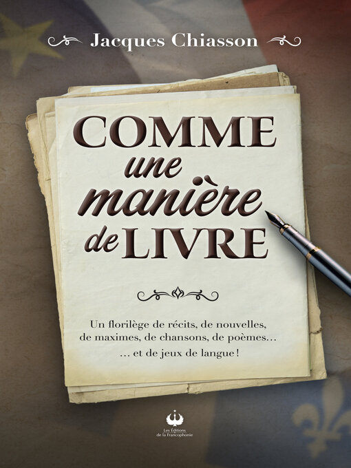 Title details for Comme une manière de livre by Jacques Chiasson - Available